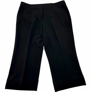 St. John Black capris shorts size 16 Couture. NOT KNIT. These are material